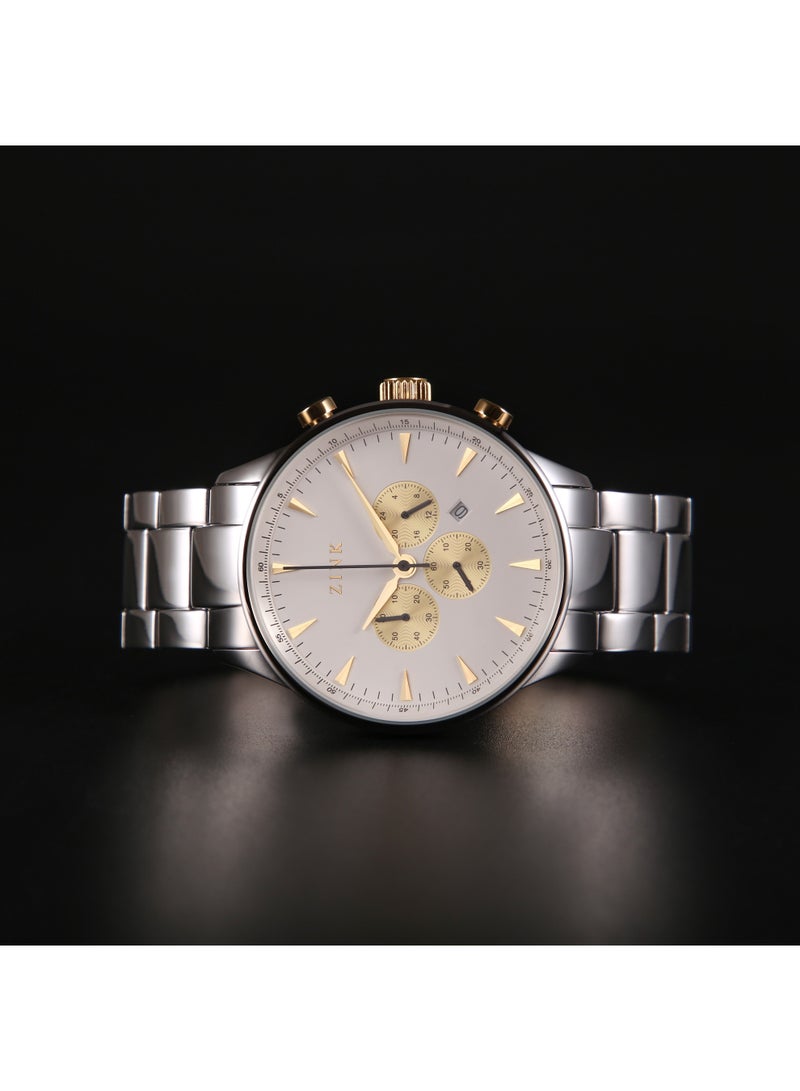 زنك ساعة رجالي من زينك من الفولاذ المقاوم للصدأ باللون الفضي | ZK127G2SS-T6 - Image 5